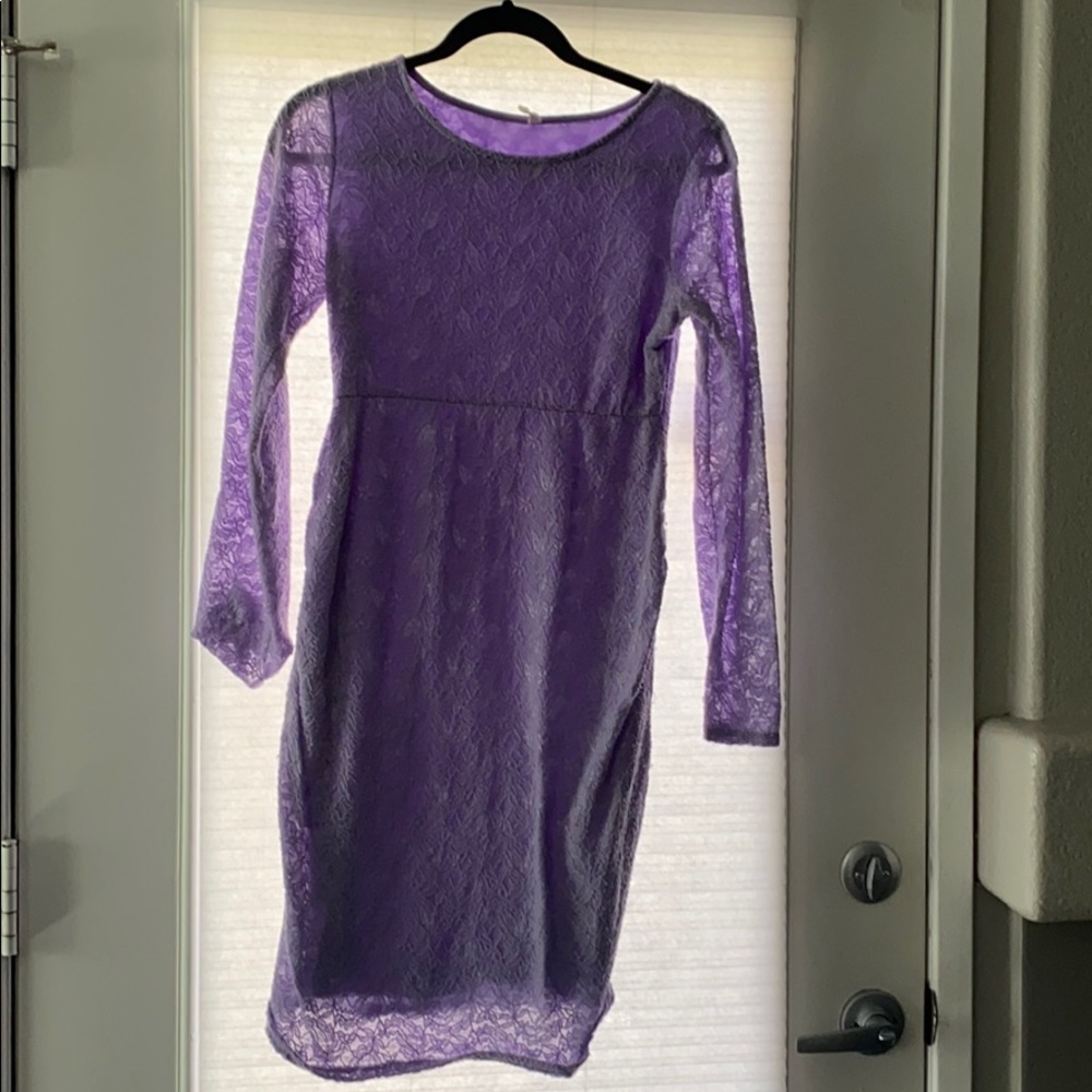 PinkPlush lavender maternity dress